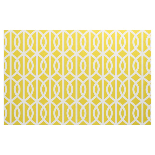 Tissu jaune citron de motif de treillis (Fat Quarter)