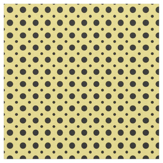 TISSU JAUNE CLAIR À POIS NOIRS (Fermer)