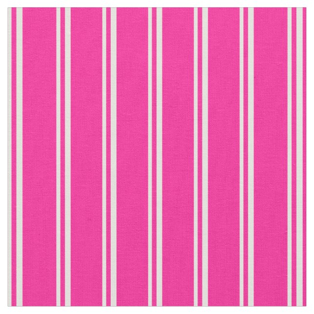 Tissu Jaune clair et rose profond Motif des rayures (Fermer)