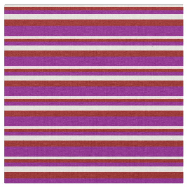 Tissu Jaune clair, rouge foncé et rayures violettes (Fermer)