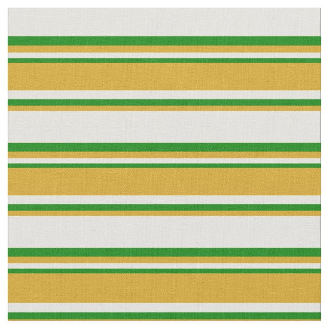 Tissu Jaune clair, verge d'or et Motif vert (Fermer)
