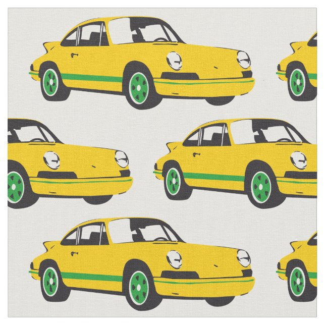 Tissu jaune classique de voiture de sport (Fermer)