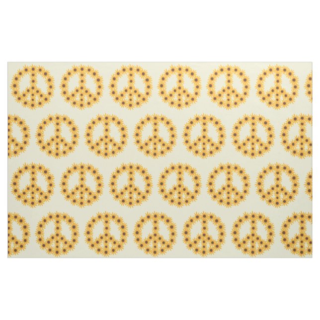 Tissu jaune de coutume de signe de paix de (Fat Quarter)