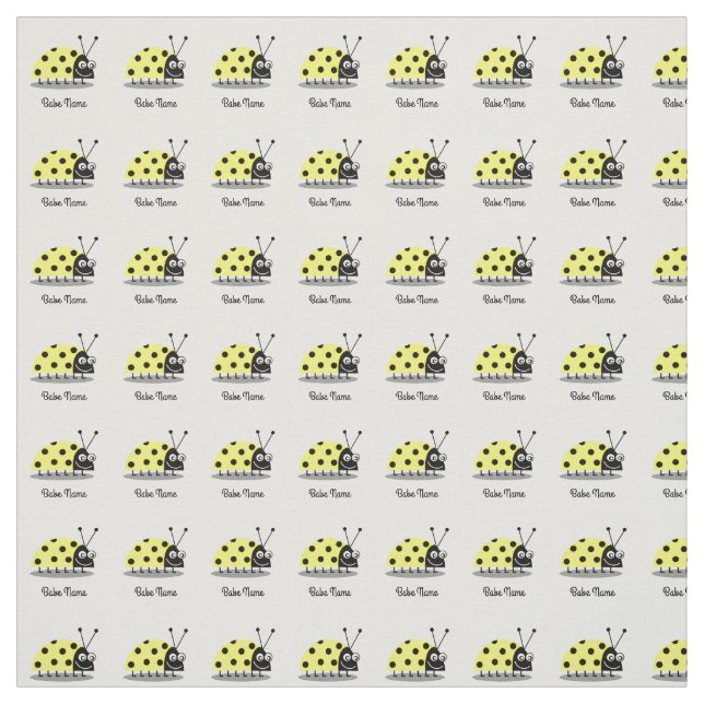 Tissu Jaune de Ladybug (Échantillon)