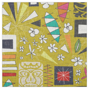 Tissu jaune de tiki