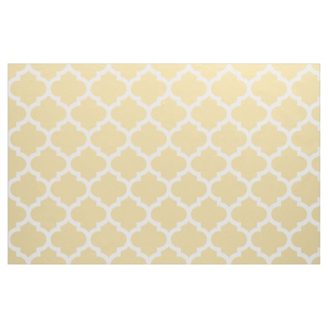 Tissu jaune de treillis de Quatrefoil de Marocain (Fat Quarter)