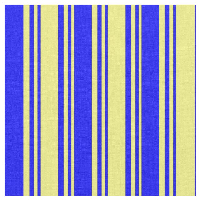 Tissu Jaune et Bleu Couleur Linge/Motif rayé (Fermer)