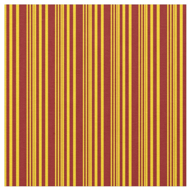 Tissu Jaune et rouge foncé Motif rayé/bordé (Fermer)