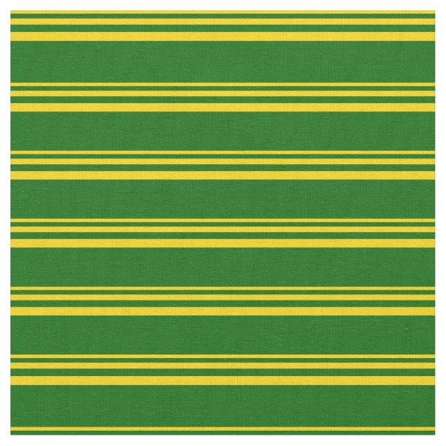 Tissu Jaune et vert foncé Motif de rayures (Fermer)
