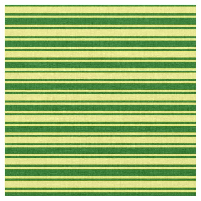 Tissu Jaune et vert foncé Motif des rayures (Fermer)