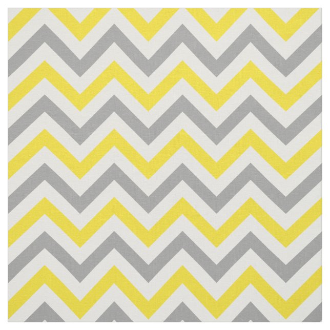 Tissu Jaune, gris foncé, blanc LG Chevron ZigZag Sz6 (Échantillon)
