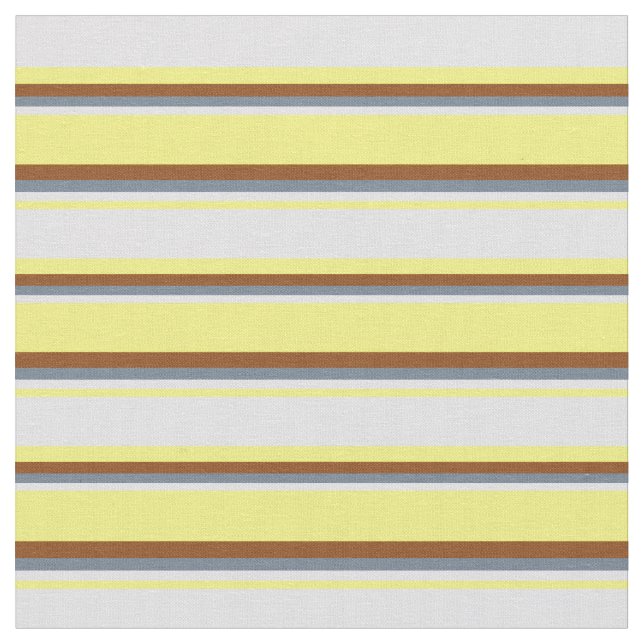 Tissu Jaune, Lavande, Gris Ardoise et Brown (Fermer)