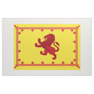 Tissu Jaune lumineux de drapeau effréné antique de lion