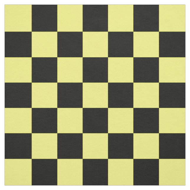 Tissu Jaune Motif de chèque noir Textile (Échantillon)