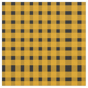Tissu Jaune noir En vichy Motif