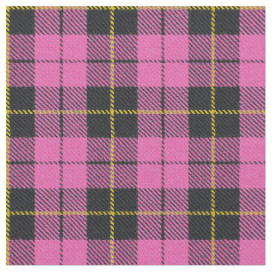Tissu Jaune rose-clair de plaid/or/rayure noire