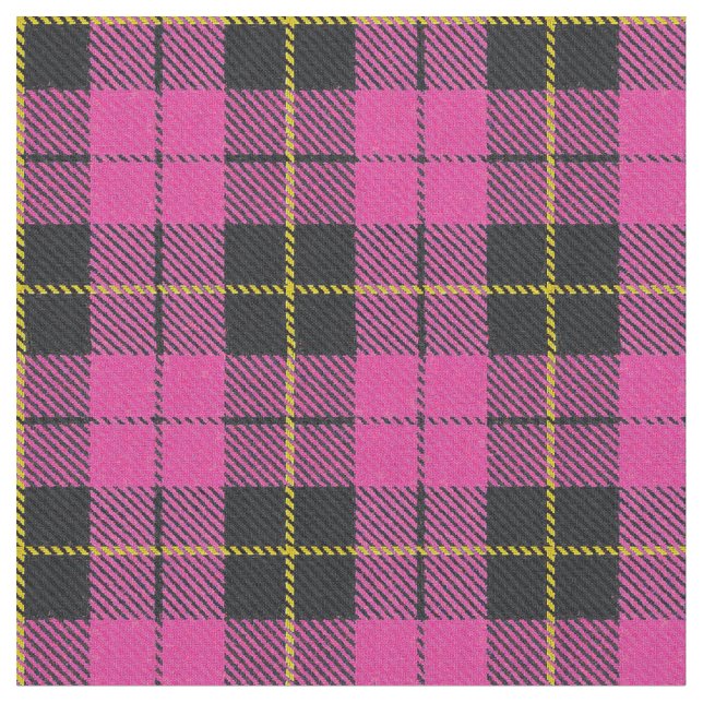 Tissu Jaune rose-foncé de plaid/or/rayure noire (Fermer)