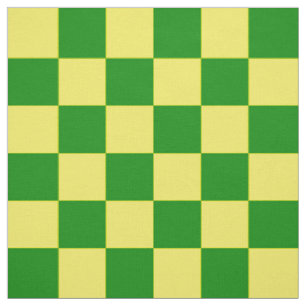 Tissu Jaune vert À damiers Motif chèque
