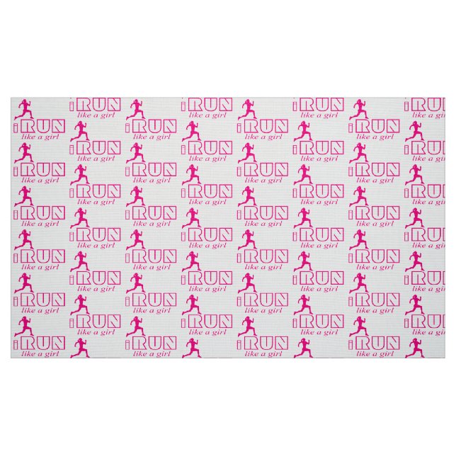Tissu Je cours comme une fille (Fat Quarter)
