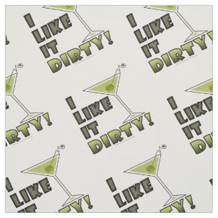 Tissu JE L'AIME SALE ! Humour sale de cocktail de