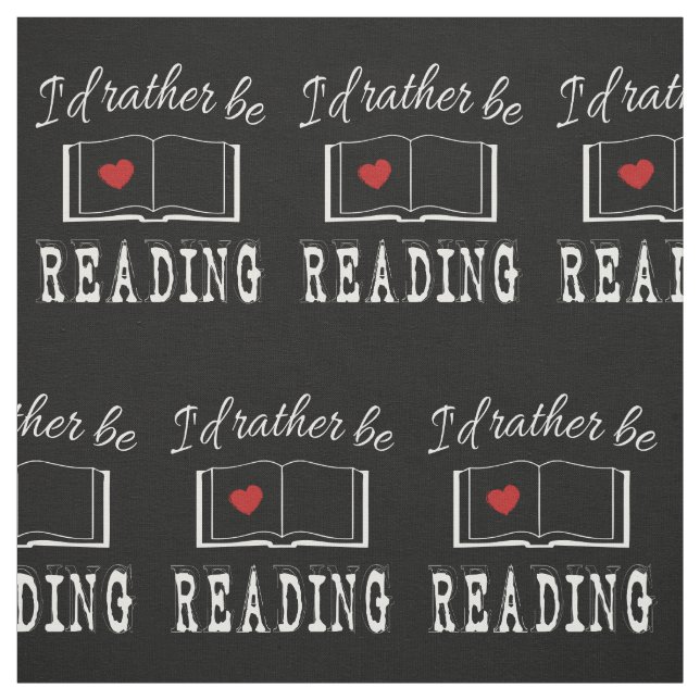 Tissu Je lirais plutôt (Échantillon)