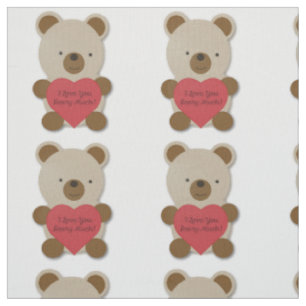 Tissu Je T'Aime Beurre Beaucoup Mignonne Ours Teddy