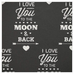 Tissu Je T'Aime Sur La Lune Et De Retour
