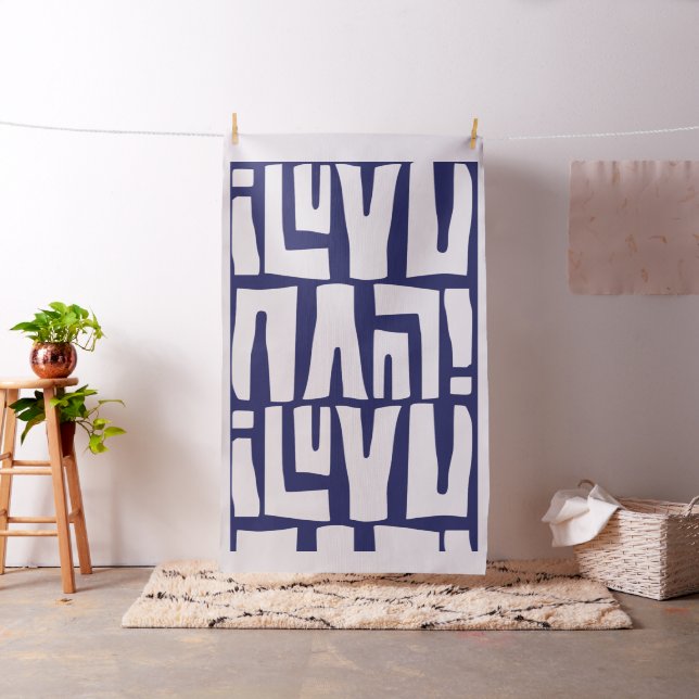 Tissu Je t'aime Tribal (In Situ)