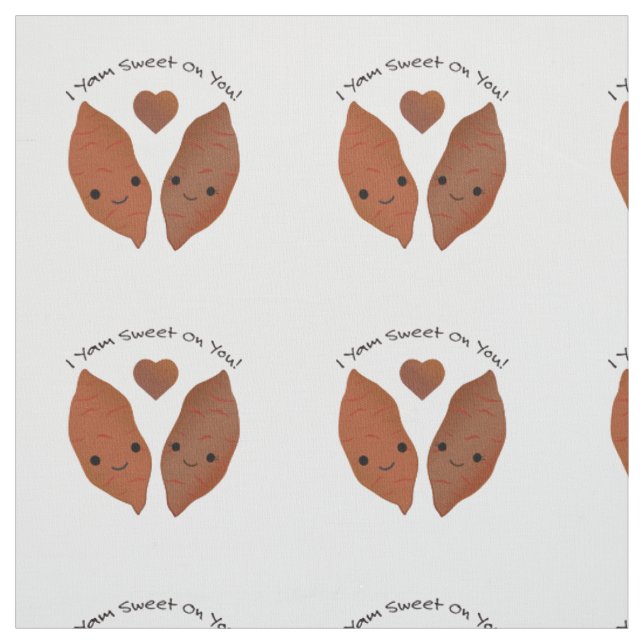 Tissu Je Yam Sweet on You Sweet Potatoes (Échantillon)