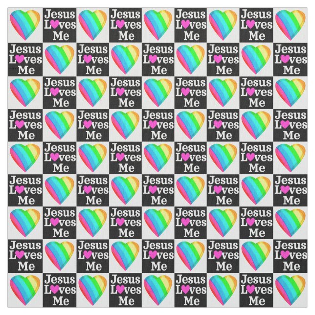 TISSU JÉSUS PATTERNEL DU COEUR M'AIME INSPIRATIONNELLE (Échantillon)