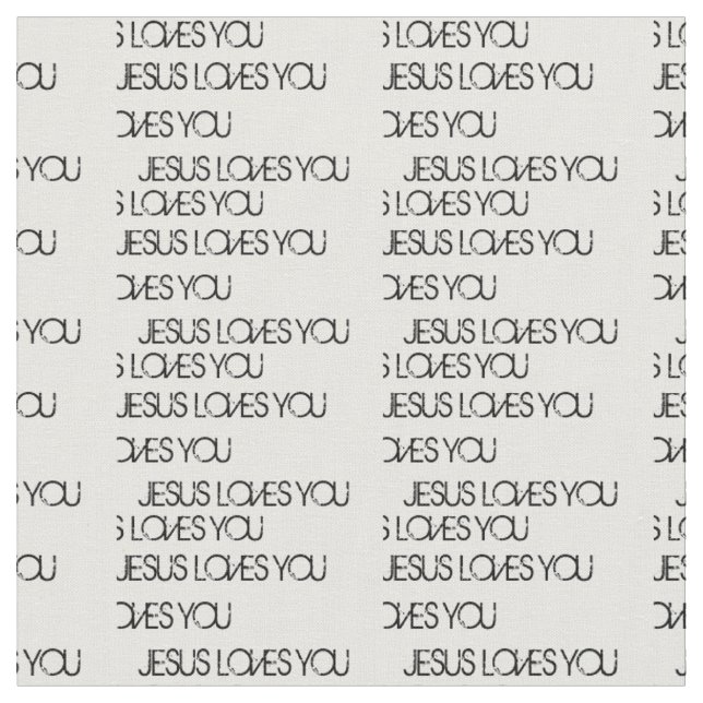 Tissu Jesus t'aime Black Grunge Font White (Fermer)