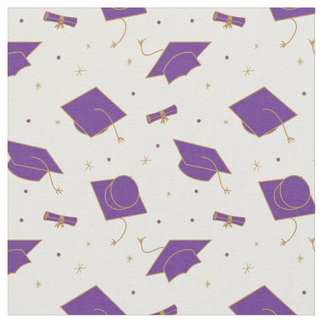 Tissu Jeu de capuchon de graduation violet (Fermer)