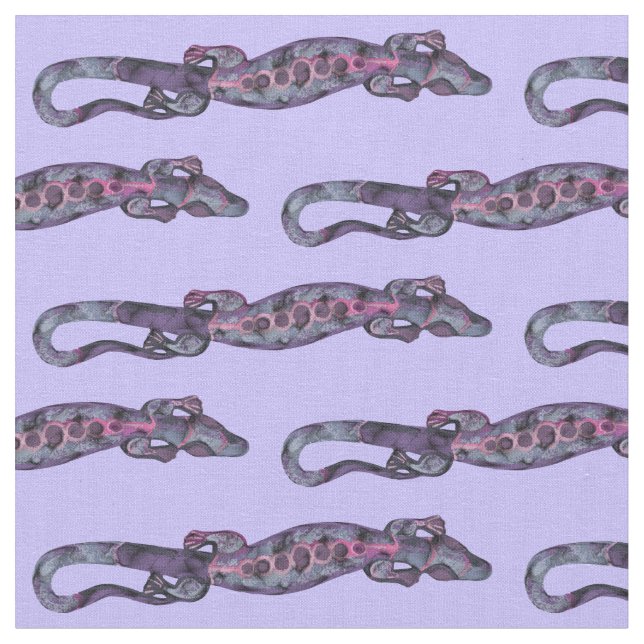 Tissu Joli BALI LIZARD Design lilas + vos idées (Fermer)