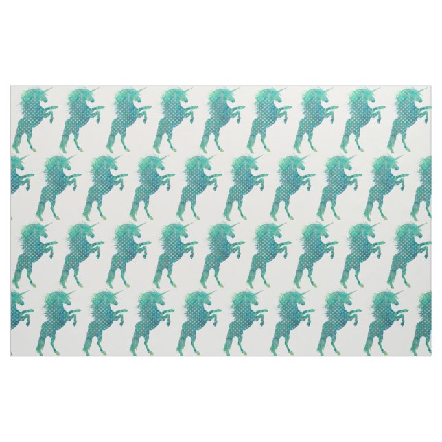 Tissu Joli bleu Polka point Unicorn (Fat Quarter)