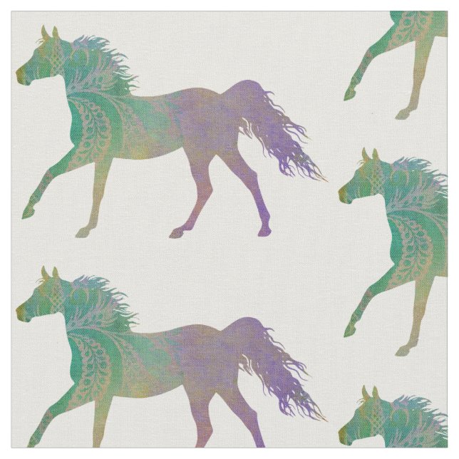 Tissu Joli cheval de Boho (Fermer)