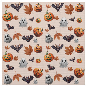Tissu Joli Éffrayant Halloween thème automne Motif