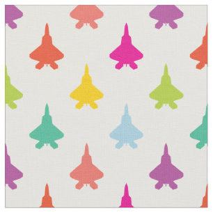 Tissu Joli F-22 Raptor Fighter Jet Motif coloré