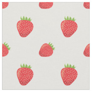 Tissu Joli imprimé fraise en coton