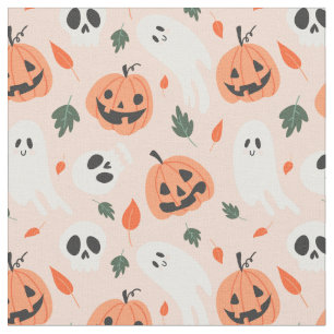 Tissu Joli Jack-O-Lanterne et Motif fantôme