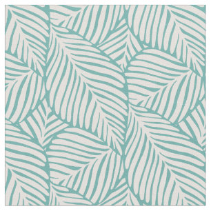Tissu Joli motif de feuille rétro Vert sauge tendance