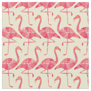 Tissu Joli Motif de Flamants roses géométriques roses