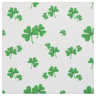 Tissu Joli motif de trèfle irlandais