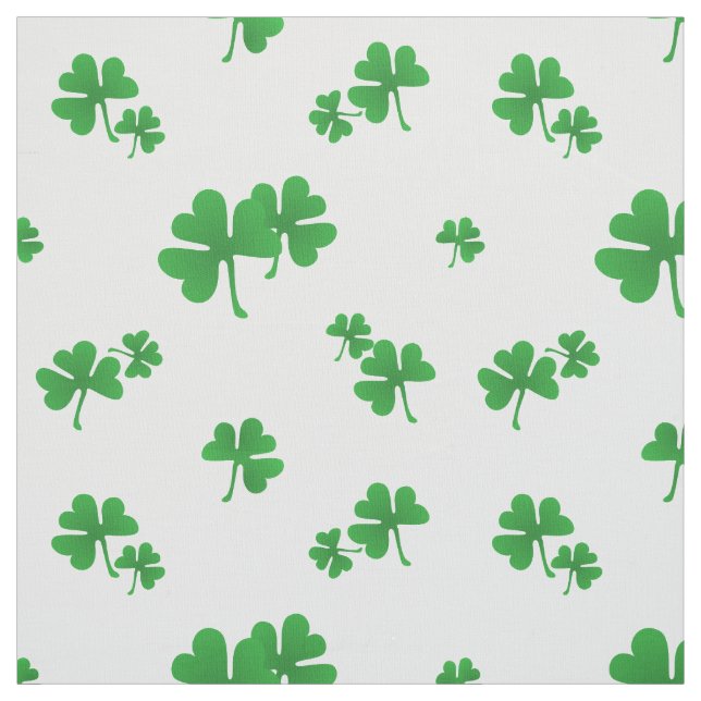 Tissu Joli motif de trèfle irlandais (Échantillon)