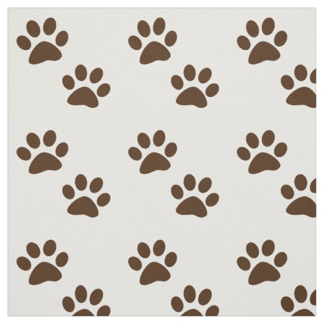 Tissu Joli Motif Empreinte de patte Brown (Échantillon)
