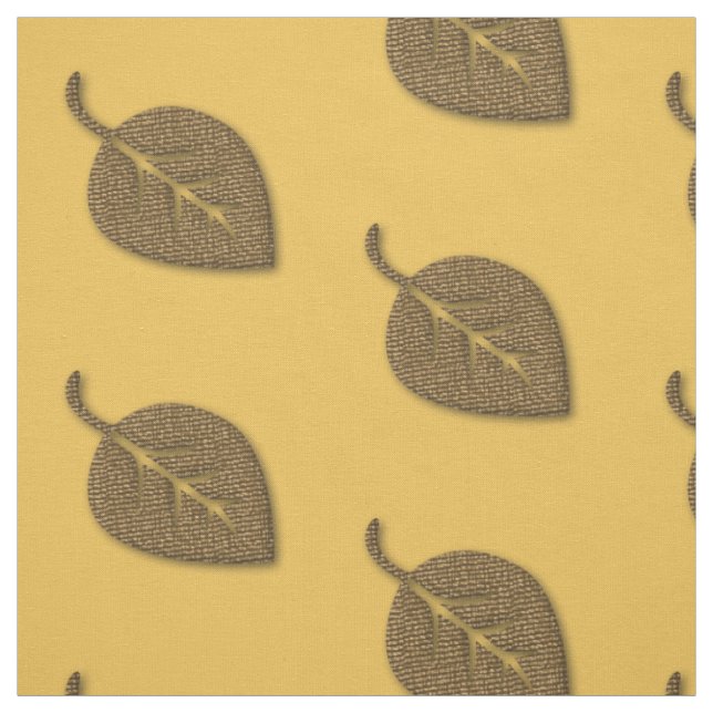 Tissu Joli Motif feuille d'or texturé (Échantillon)