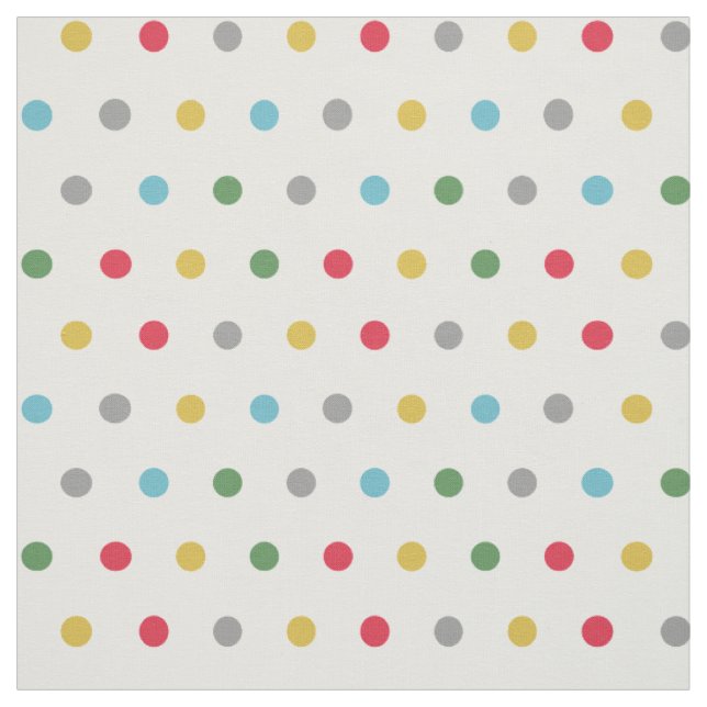 Tissu Joli motif pois coloré (Échantillon)