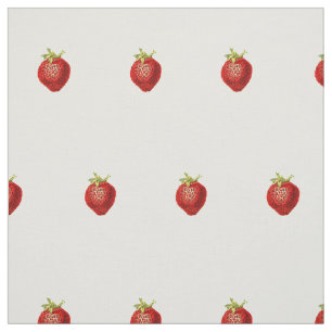 Tissu Joli motif simple à la fraise 