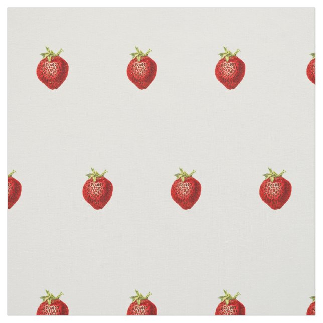 Tissu Joli motif simple à la fraise  (Échantillon)