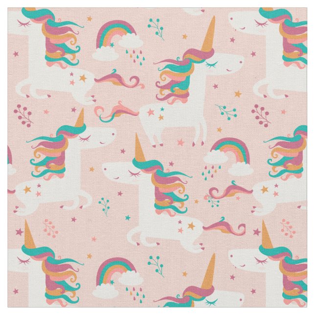 Tissu Joli Motif Unicorn (Fermer)