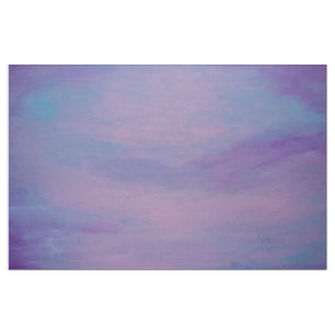 Tissu Joli Pastels Cloud rose mignon Ciel bleu violet